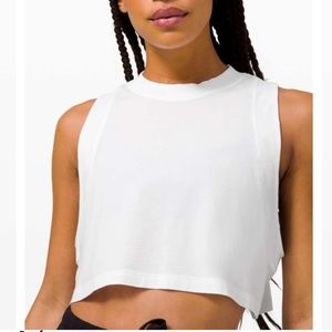 Lululemon All Yours Crop Tank White